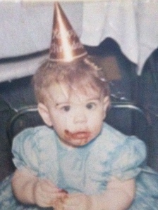 1 year-old Lisa knew how to celebrate! 